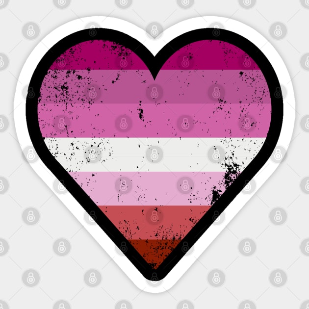 Lesbian Pride Heart Flag Sticker by BrightGift